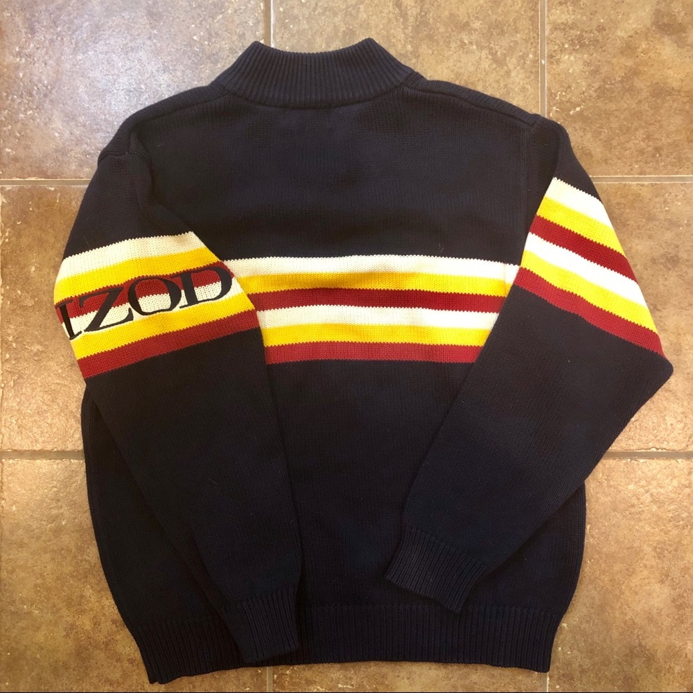 Izod Vintage Sweater Men’s Izod Pull Over Quarter Zip - Picture 4 of 5